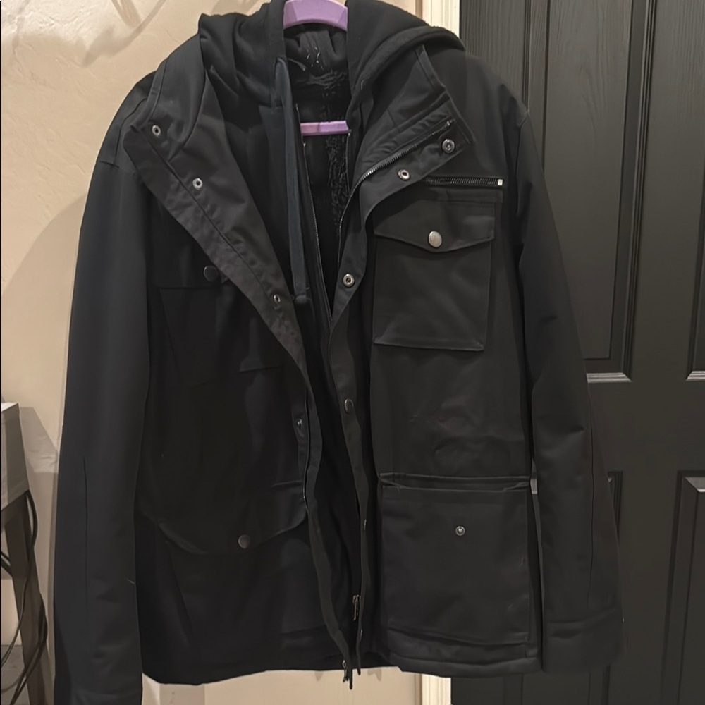 Marc New York Men's Black Raincoat